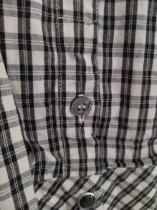 Camicia D&G a quadri bianca e nera taglia s