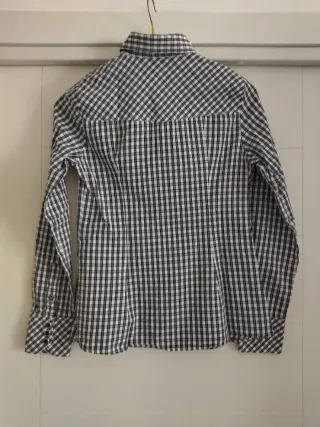 Camicia D&G a quadri bianca e nera taglia s