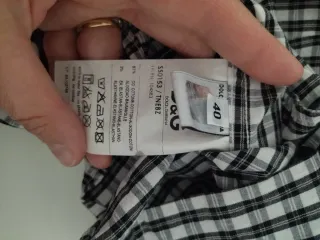 Camicia D&G a quadri bianca e nera taglia s