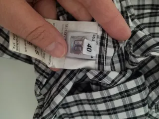 Camicia D&G a quadri bianca e nera taglia s