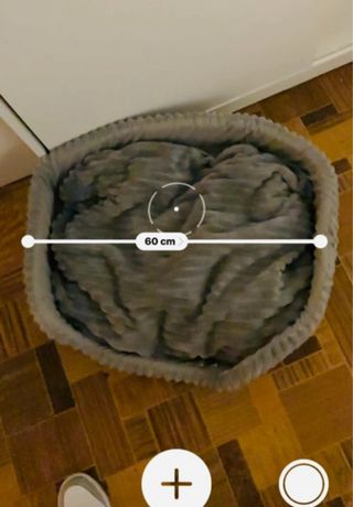 Cama para perro redonda gris