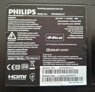 Televisión Philips HD 32 HDMI