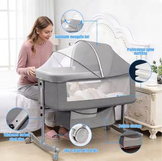 Cuna bebé 3 en 1 plegable y ajustable