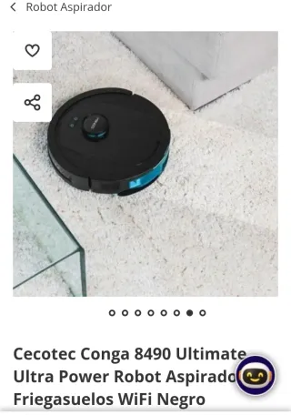 Cecotec Conga 8490 Robot Aspirador Negro