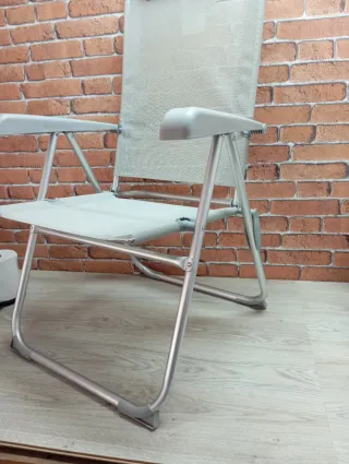 Silla Playa Plegable gris Aktive
