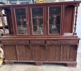 Vitrina Comedor Antigua Madera y Cristal