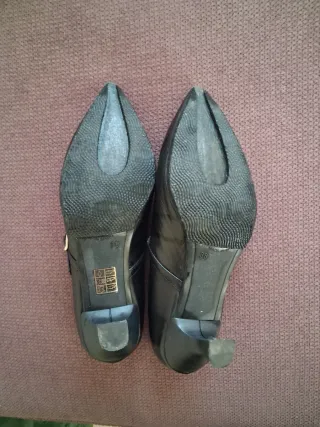 Zapatos Mary Jane Negros Elegantes Piel