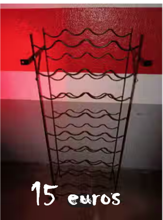 Botellero metálico negro