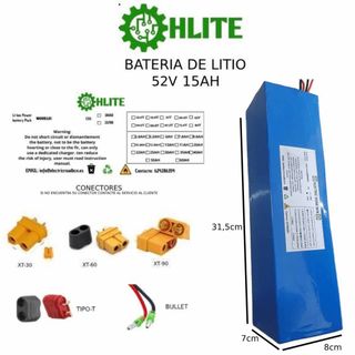 Batería Litio 52V 15Ah Patinete Eléctrico HLITE