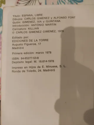Carlos Giménez. España una, grande, libre