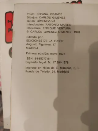 Carlos Giménez. España una, grande, libre