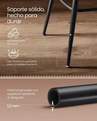 Set 2 Taburetes Bar Giratorios VASAGLE  LBC089K01