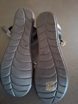 Zeppe nere tacco 7cm, numero 37