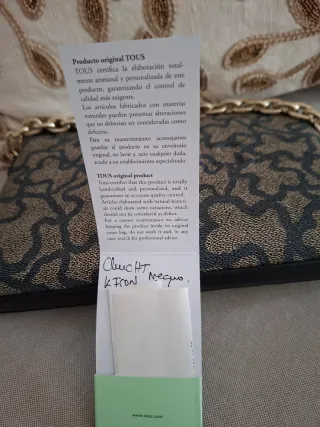 Bolso Tous Logo Marrón y Negro(medidas 18x28x3cm)