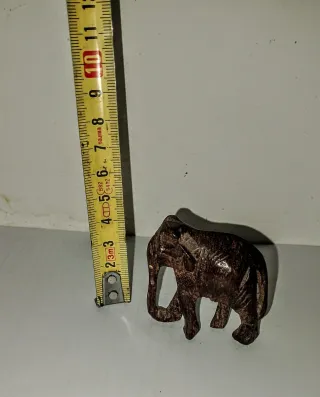 4 Statuette Elefanti Sri Lanka Legno