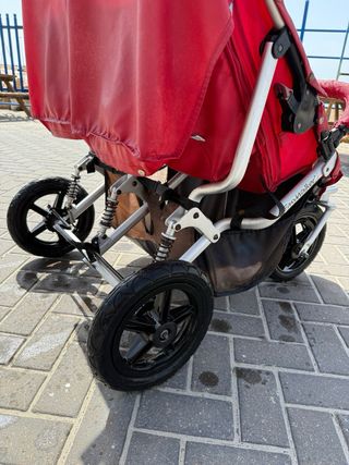 Silla de paseo doble roja