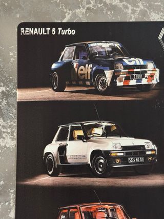 Cartel metalico Renault 5 Turbo