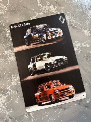 Cartel metalico Renault 5 Turbo