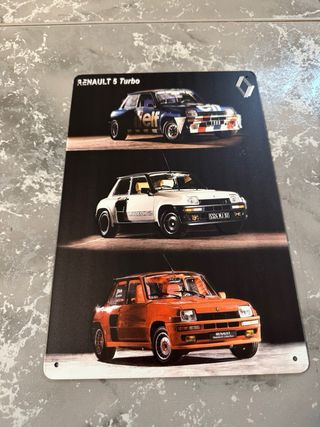 Cartel metalico Renault 5 Turbo