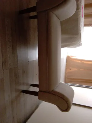 Diván dormitorio beige tela
