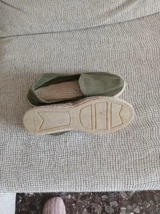 Zapatillas de esparto verdes
