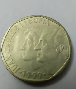 Moneda 500 Pesetas 1999 Juan Carlos y Sofía