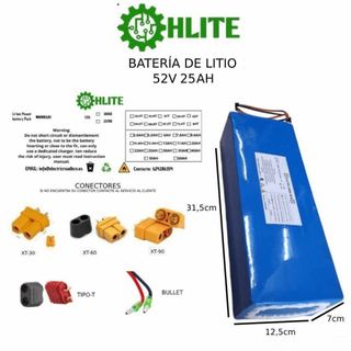 Batería Litio HLITE 52V 25Ah Patinete Eléctrico