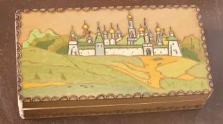 Scatola russa decorata Vintage