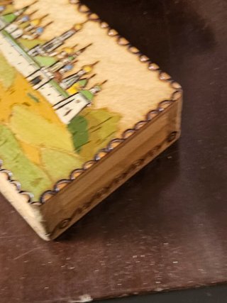 Scatola russa decorata Vintage