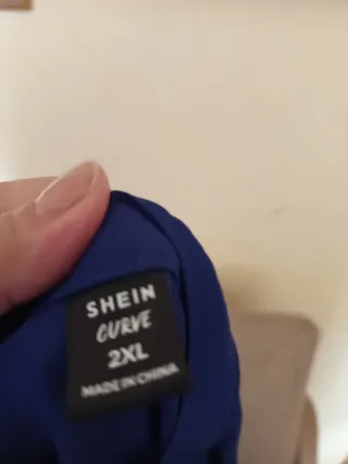 Blusa azul manga corta talla XXL