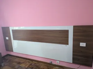 Cabecero de cama moderno madera y metal