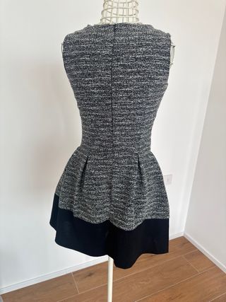 Vestito a palloncino nero e grigio