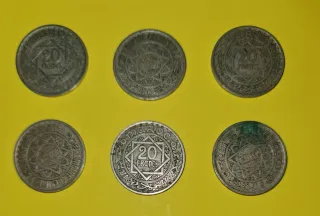 16 Monedas Antiguas Marroquíes 10 Francos