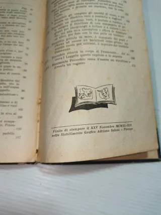 Libro Pinocchio, Salani 1940 LEGGI