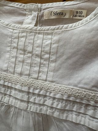 Blusa Sfera blanca Bordada niña