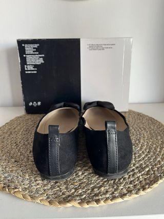 Bailarinas Mango Negras con Lazo