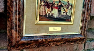 Set di 2 quadri decorativi in legno e vetro