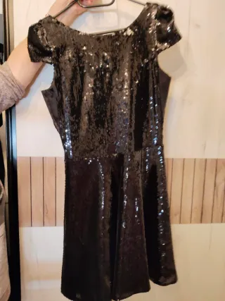 Vestido lentejuelas negro