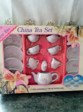 Juego de té de porcelana para niñas