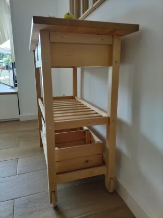 Carrito auxiliar madera abedul Ikea