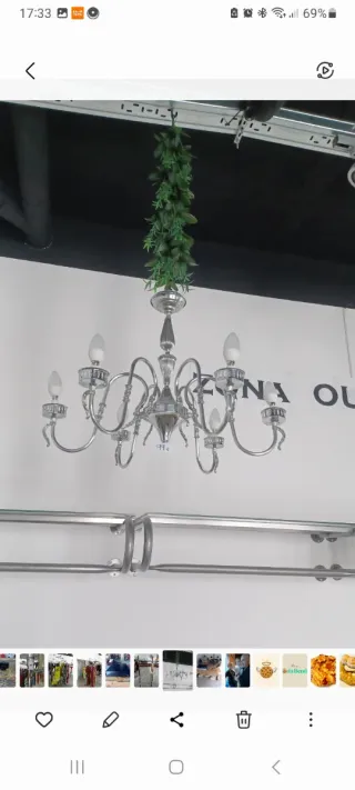 Lámpara araña retro 6 luces LED