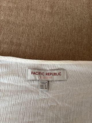 Camisa Pacific Republic blanca manga corta