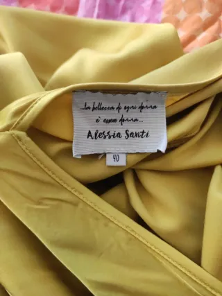 Abito lungo donna Alessia Santi giallo