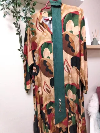 Vestido estampado midi