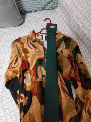 Vestido estampado midi