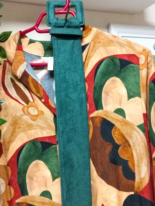 Vestido estampado midi