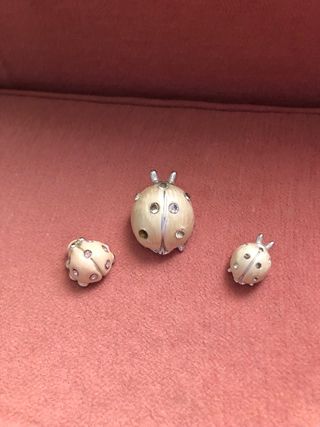 Set 3 Decorazioni Coccinelle