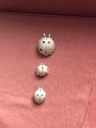 Set 3 Decorazioni Coccinelle