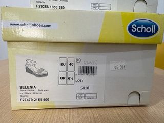 Sandalias Scholl Beige/Plata Talla 39/40