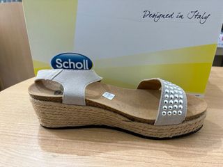 Sandalias Scholl Beige/Plata Talla 39/40